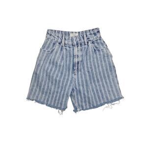 We The Free by Free People Striped Denim Shorts Size 26